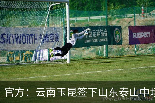 官方：云南玉昆签下山东泰山中场段刘愚